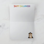 Carte Halloween de sorcière Pékinois (Intérieur)