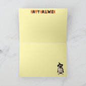 Carte Halloween de sorcière Pug (Intérieur)