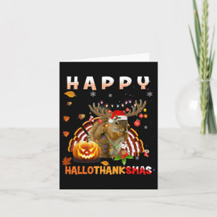 Carte Halloween D'Écureuil Et Joyeux Noël Happy Hallo