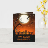 Carte Halloween déplaisant et effrayant (Fleur jaune)