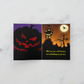 Carte Halloween déplaisant Haunted House (Intérieur)