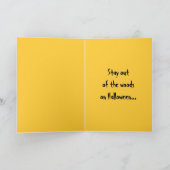 Carte Halloween des yeux brillants (Intérieur)