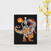 Carte Halloween Dinosaur Skeleton (Fleur jaune)