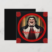 Carte Halloween Dracula Happy Count Buxom (Devant / Derrière)