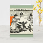 Carte Halloween drôle (Fleur jaune)