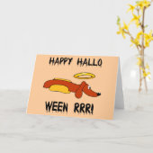 Carte Halloween drôle (Fleur jaune)