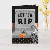 Carte Halloween drôle (Fleur jaune)