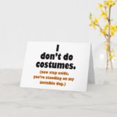 Carte Halloween drôle et anti-costume (Fleur jaune)