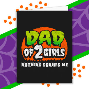 Carte Halloween drôle Rien ne me fait peur Papa de 2 fil