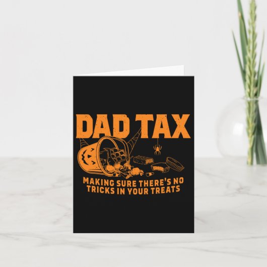 Carte Halloween drôles papa d'impôt (Devant)