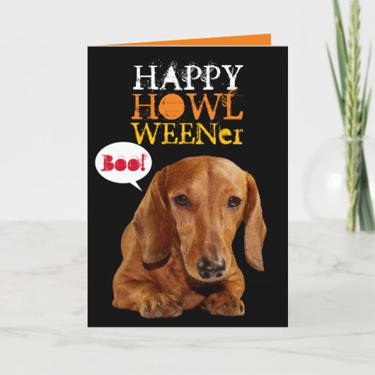 Carte Halloween du chien de Weener (Devant)