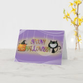 Carte Halloween éffrayant (Fleur jaune)