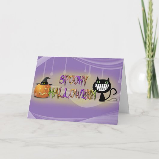 Carte Halloween éffrayant (Devant)