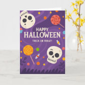 Carte Halloween effrayant (Fleur jaune)