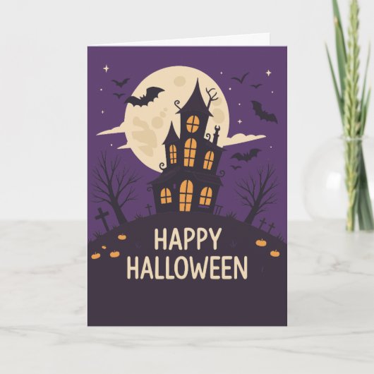 Carte Halloween effrayant (Devant)