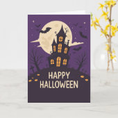 Carte Halloween effrayant (Fleur jaune)