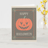 Carte Halloween effrayant (Fleur jaune)