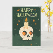 Carte Halloween effrayant (Fleur jaune)