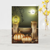 Carte Halloween effrayant (Fleur jaune)