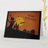 Carte Halloween éffrayant (Fleur jaune)