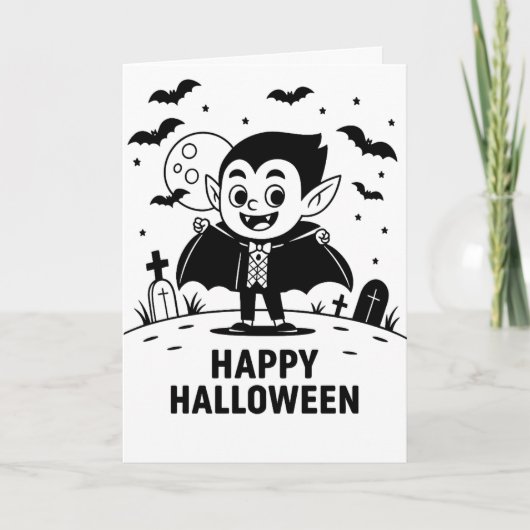 Carte Halloween effrayant (Devant)