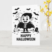 Carte Halloween effrayant (Fleur jaune)