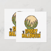 Carte halloween effrayant (Devant / Derrière)