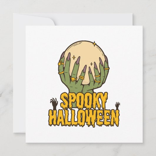 Carte halloween effrayant (Devant)