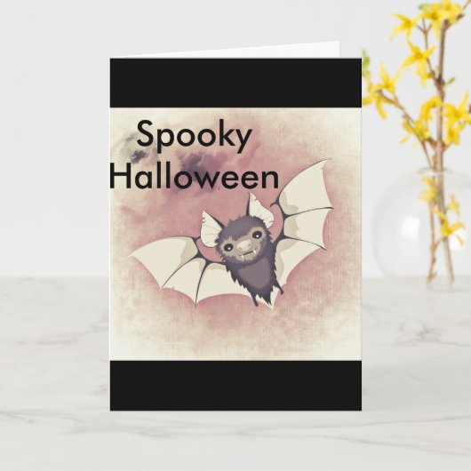 Carte Halloween éffrayant (Fleur jaune)