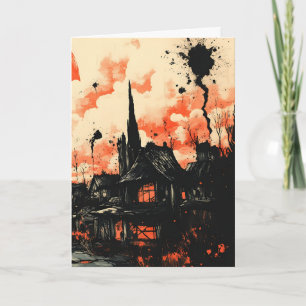 Carte Halloween effrayant