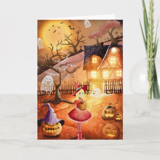 Carte Halloween effrayant (Devant)
