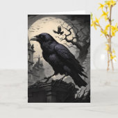 Carte Halloween effrayant (Fleur jaune)