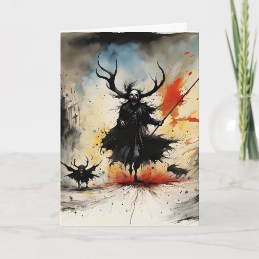 Carte Halloween effrayant (Devant)