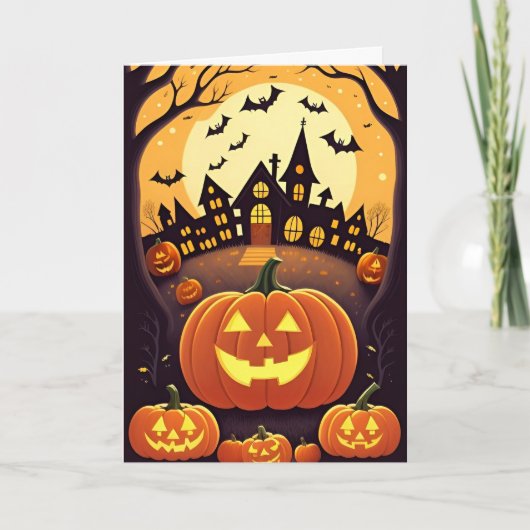 Carte Halloween effrayant (Devant)