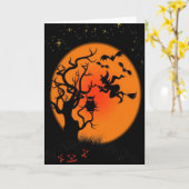 Carte Halloween éffrayant (Fleur jaune)