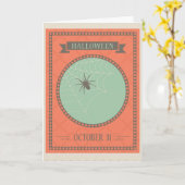 Carte Halloween effrayant (Fleur jaune)