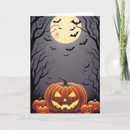 Carte Halloween effrayant (Devant)