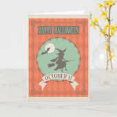 Carte Halloween effrayant (Fleur jaune)