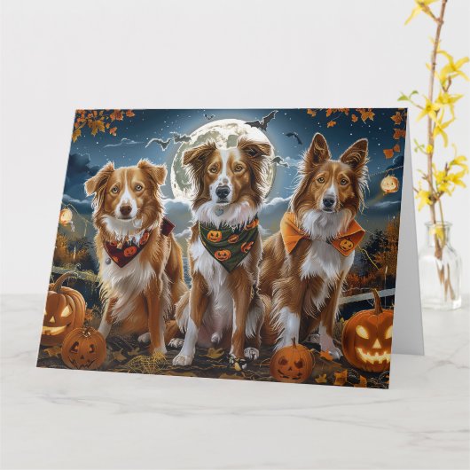 Carte Halloween Éffrayant en Nouvelle-Écosse (Fleur jaune)