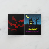 Carte Halloween éffrayant Haunted House (Intérieur)