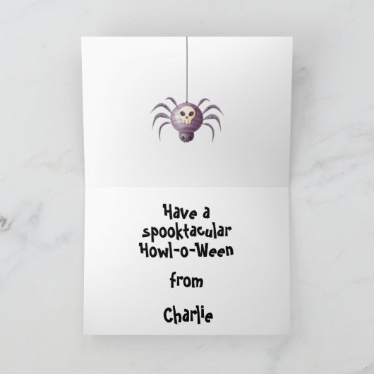 Carte Halloween effrayant Husky (Intérieur)