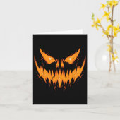 Carte Halloween Éffrayant Jack-o'-lantern Face Citrouill (Fleur jaune)