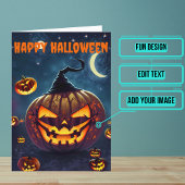 Carte Halloween effrayant Jack-o'lanterne