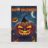 Carte Halloween effrayant Jack-o'lanterne (Devant)