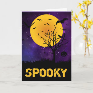 Carte Halloween éffrayant Lune