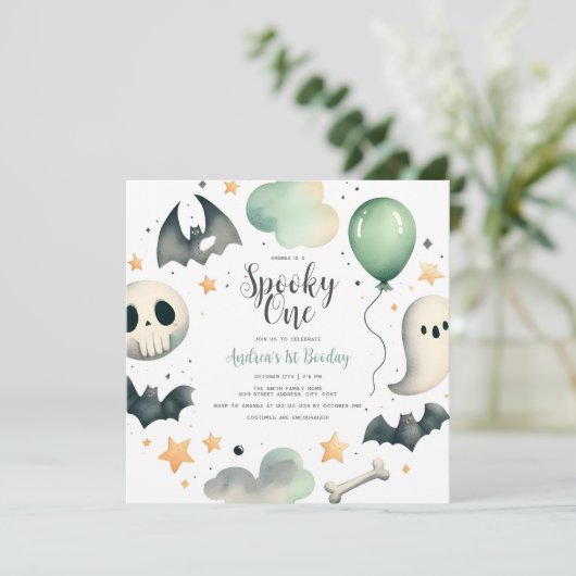 Carte Halloween Éffrayant premier (Debout devant)