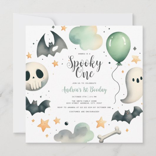 Carte Halloween Éffrayant premier (Devant)