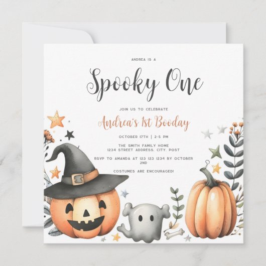 Carte Halloween Éffrayant premier (Devant)