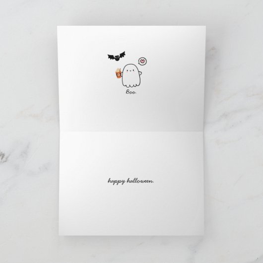 Carte Halloween Éffrayant Saison sur mesure Ghosts migno (Intérieur)