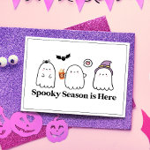 Carte Halloween Éffrayant Saison sur mesure Ghosts migno